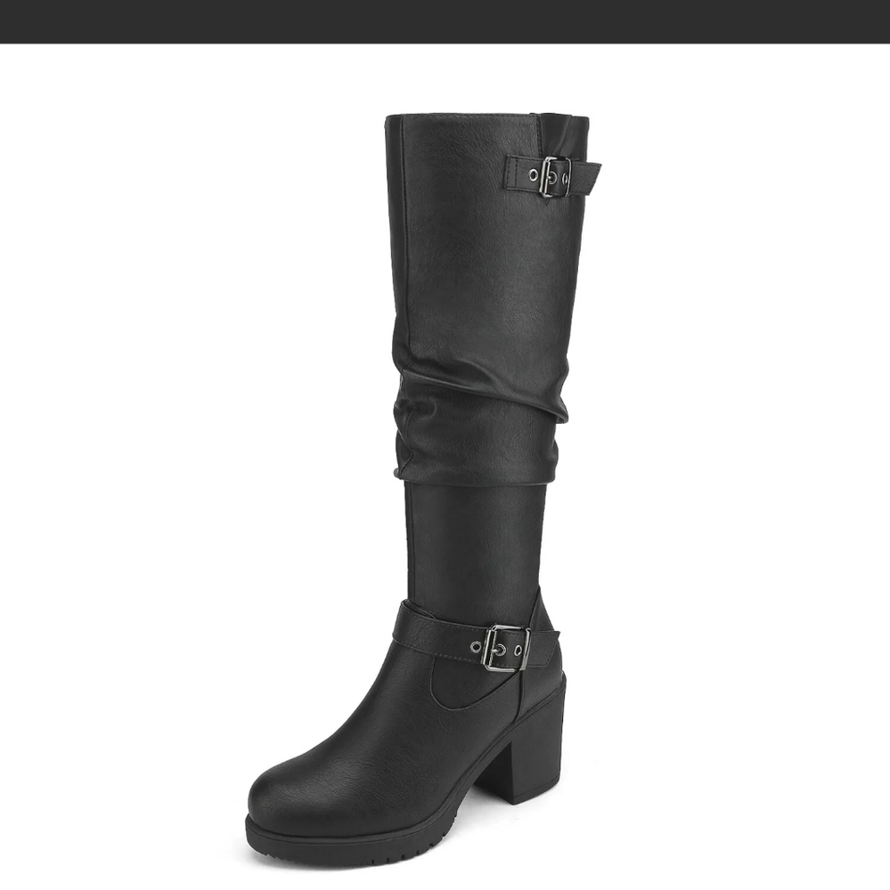 Black Knee High Boots